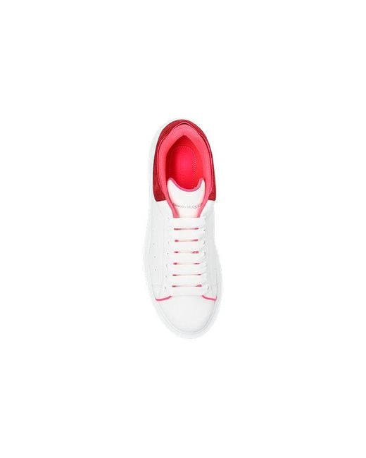 McQueen White (Wmns) Oversized Sneaker Velvet Fuchia'