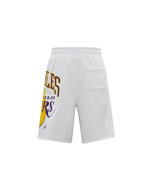 Nike White Los Angeles Lakers Basketball Athleisure Casual Sports Breathable Shorts Light for men