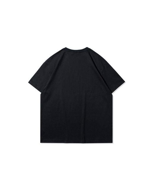 Li-ning Black Embroidery Logo Loose Fit T-Shirt for men