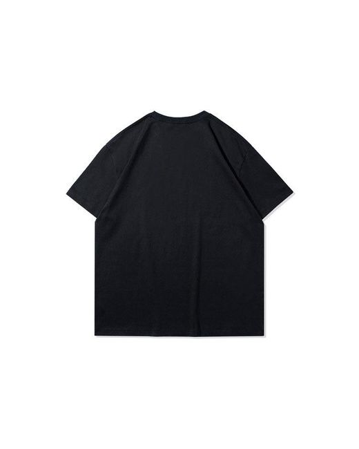 Li-ning Embroidery Logo Loose Fit T-shirt in Black for Men | Lyst