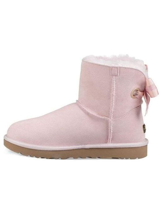 Ugg Pink Customizable Bailey Bow Mini Boot Snow Boots