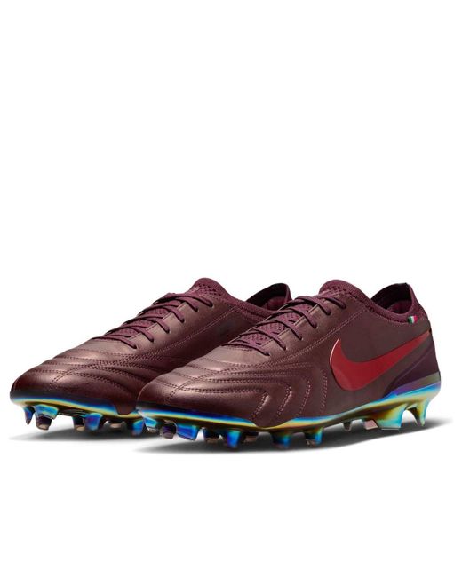 Nike Red Tiempo Legend Elite Luxe Fg 'Port Wine Bright Crimson' for men