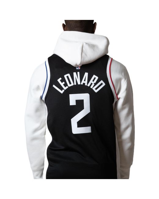 Nike Black Nba Sports Quick Dry Basketball Jersey/Vest Sw Fan Edition Los Angeles Clippers Leonard 2 for men