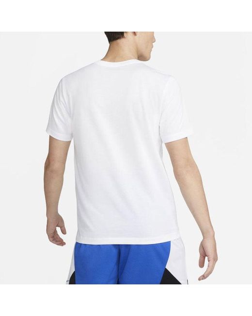 Nike Blue Just Do It Alphabet Printing Round Neck Short Sleeve for men