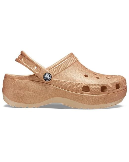 CROCSTM Brown (Wmns) Classic Glitter Clogs
