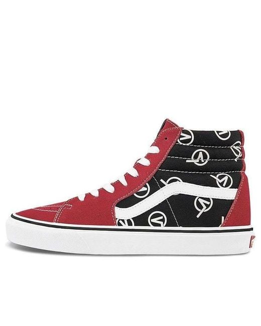 Vans Red Sk8-Hi 'Circle V' for men