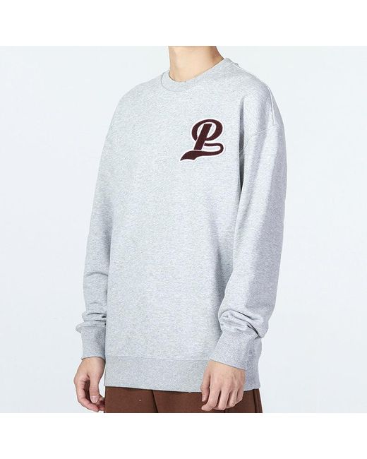 PUMA Blue Team Crew Logo Sweatshirt Burgumdy' for men