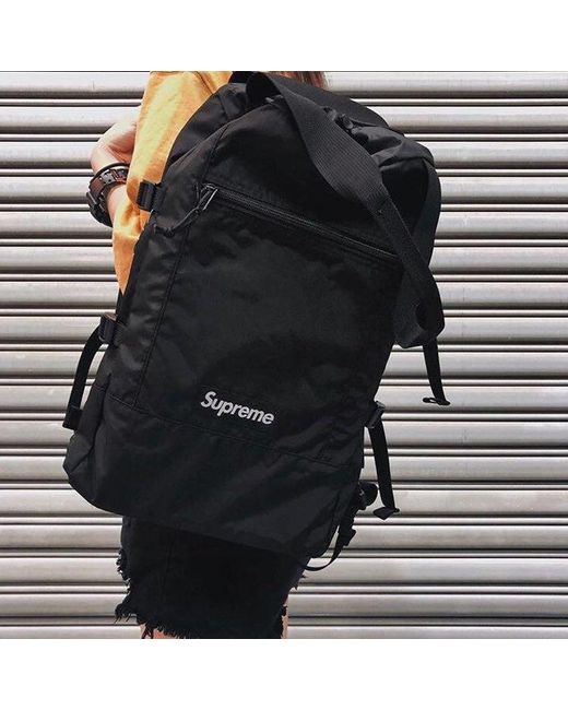 Supreme Black Tote Backpack for men
