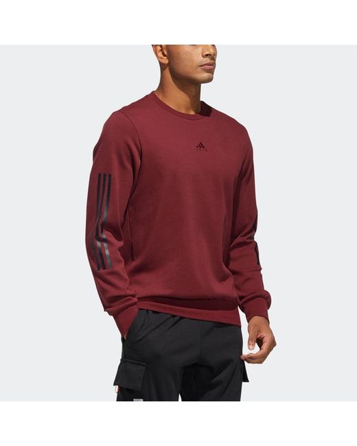 Adidas Red Cny Gfx Crew2 Pullover Sports Dark for men
