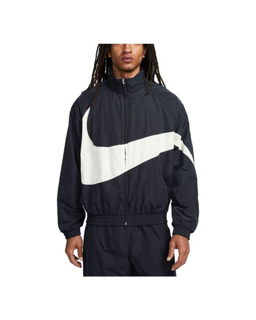 Nike Blue Swoosh Woven Track Jacket for men