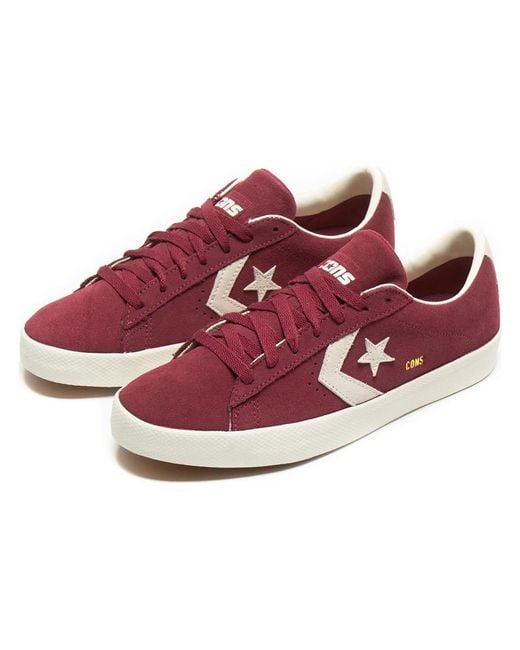 Converse Red Cons Pro Leather Vulc Pro Suede Low 'Cherry Vision' for men