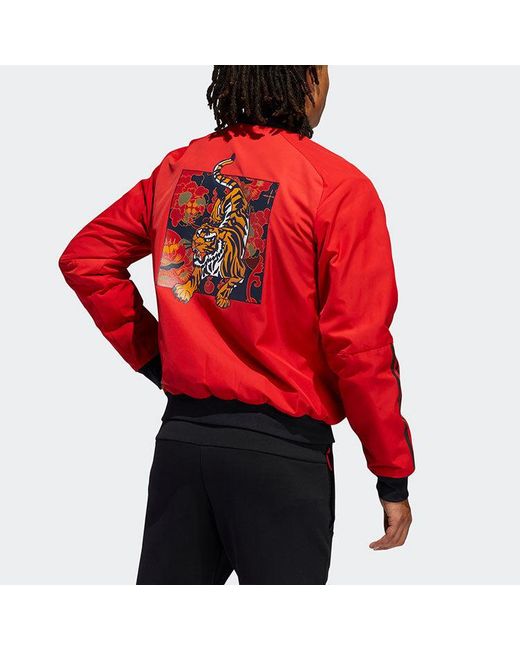 Adidas Red Mic Jkt Bomb Series Pattern Jacket for men