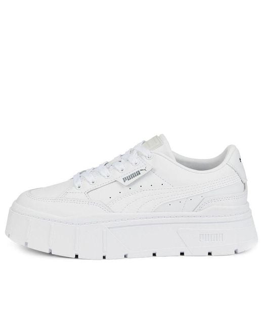 PUMA White (Wmns) Mayze Stack Leather 'Triple'