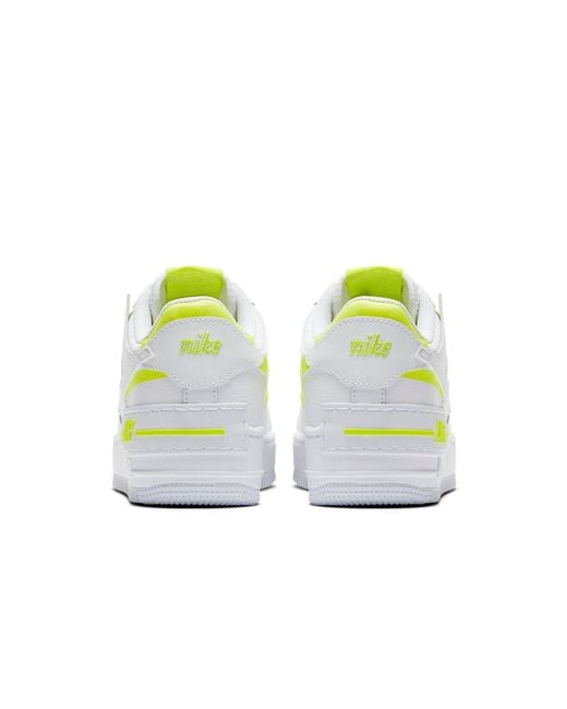 Nike White (Wmns) Air Force 1 Shadow 'Volt'