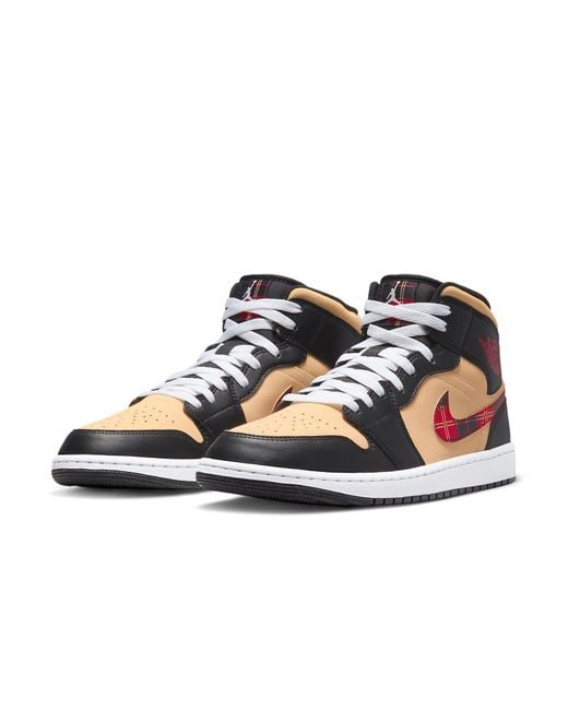 Nike Air Jordan 1 Mid Se Black/multi-color/sesame/fire Red/whitedz5329-001