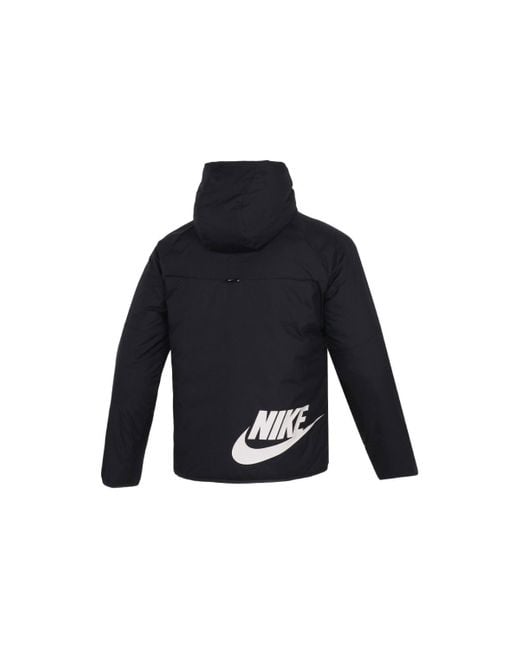Nike Blue Sw Therma-Fit Legacy Waterproof Reversible Stay Warm Hooded Padded Jacket for men