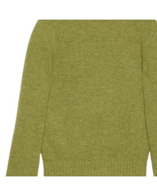 Gucci Green Logo Embroidery Wool Sweater for men