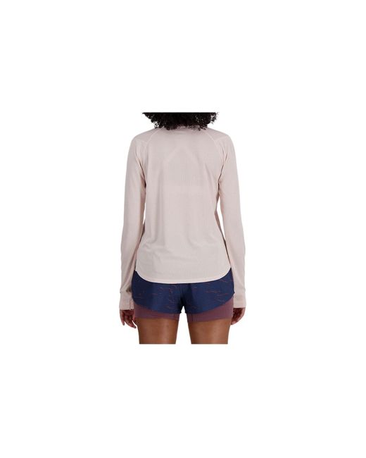 New Balance Blue (Wmns) Athletics Long Sleeve T-Shirt 'Quartz Heather'