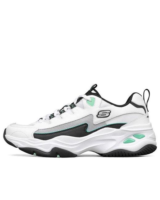 Skechers D'lites 4.0 Low Running Shoes Black/white/green for Men | Lyst