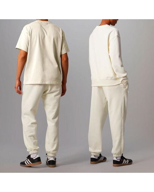 Adidas White Originals X Pharrell Williams Crossover Solid Color Lacing Bundle Feet Sports Pants for men