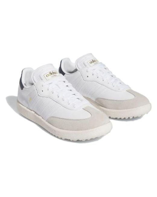 Adidas White Samba Spikeless Golf Collegiate' for men