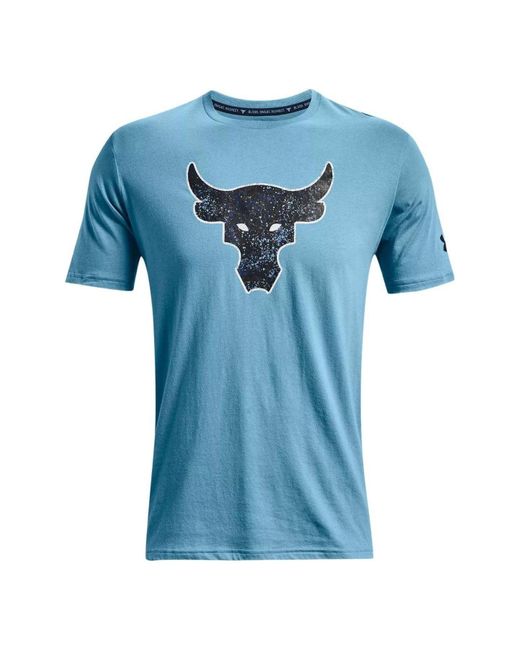 Under Armour Blue Project Rock Brahma Bull Short Sleeve T-shirt for men