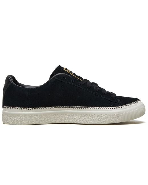 PUMA Black Suede Trim Retro Low Tops Casual Skateboarding Shoes for men
