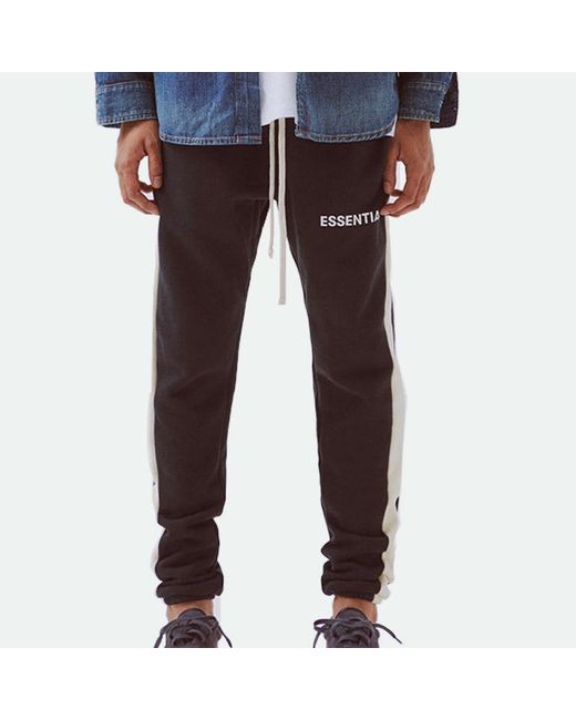 Fear Of God Black Ss20 Side Stripe Sweatpants for men