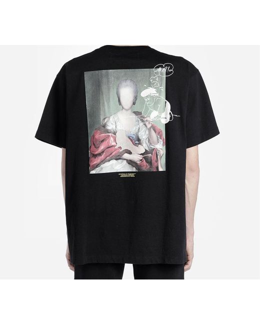 Off-White c/o Virgil Abloh Back Photo Printing Hort Leeve Black T-hirt for men