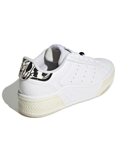 Adidas White (Wmns) Originals Court Tourino Bold Shoes 'Cloud'