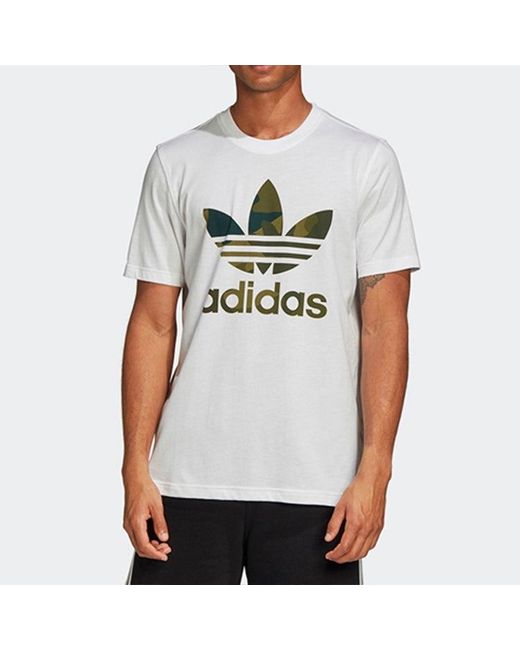 Adidas White Originals Casual Sports Short Sleeve for men