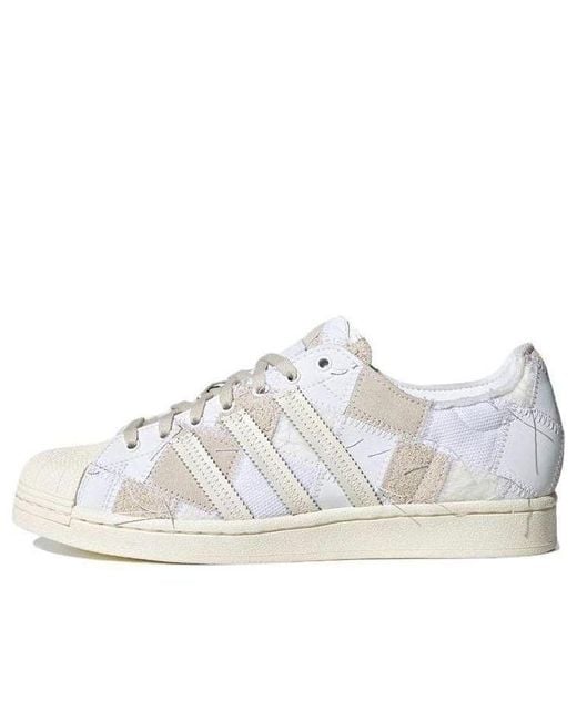Adidas White X Atmos Superstar Sh Dark Cream' for men