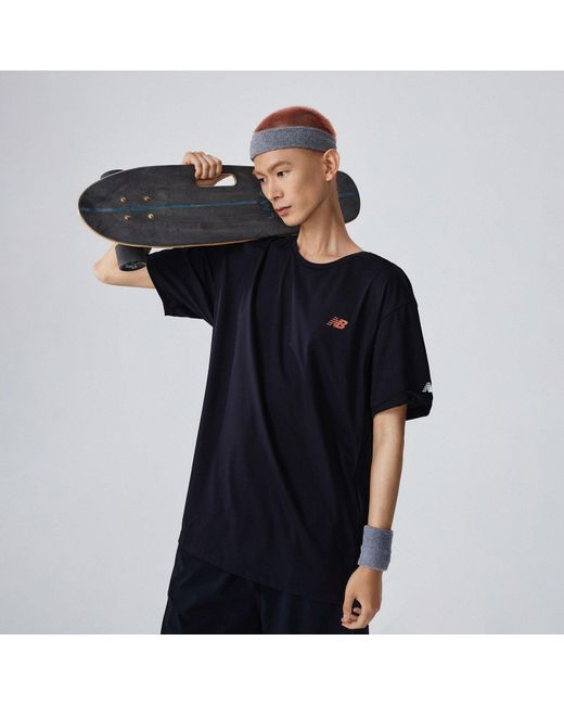 New Balance Black Icon Back Print T-Shirt