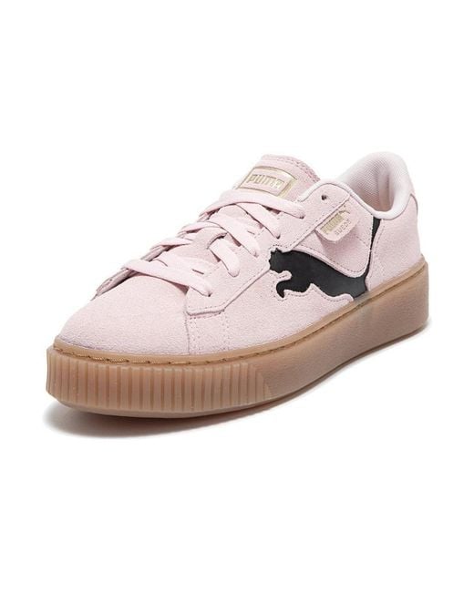 PUMA Pink (Wmns) Suede Platform Shoes Gum'