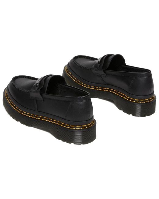 Dr. Martens Black Penton Bex Double Stitch Leather Loafers Poly Rip Stop + Element' for men