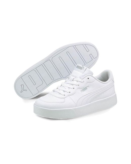 PUMA White Skye Clean Sneakers