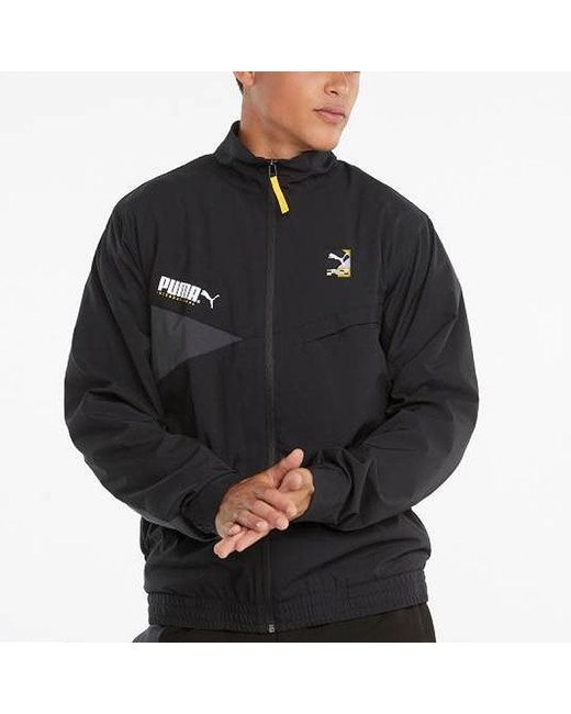PUMA Black International Winterized Woven Jacket for men