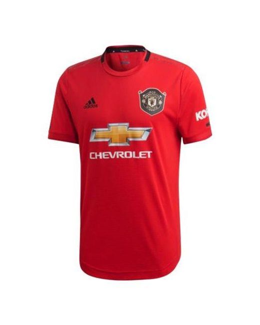 Adidas Red Mufc H Au Jsy Manchester United Home Player Edition Soccer for men