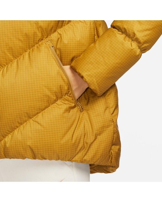 Nike Yellow Sportswear Windpuffer Therma-fit Loose Puffer Jacket