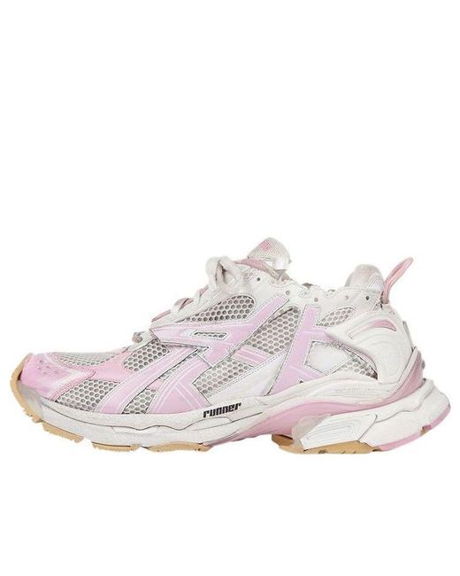 Balenciaga White Runner Sneakers Baby Mesh And Nylon' for men