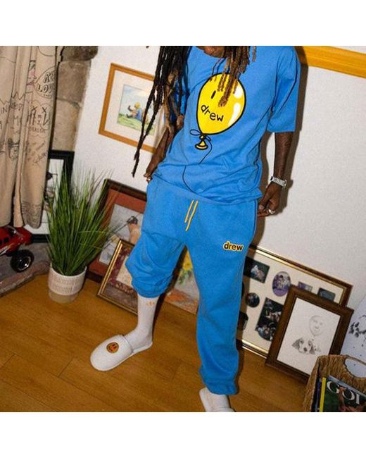 Drew House Blue Joy T-Shirt 'Sky' for men