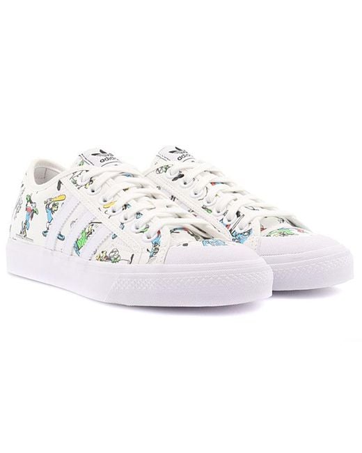 Adidas White X Disney Nizza 'Sport Goofy Pack for men