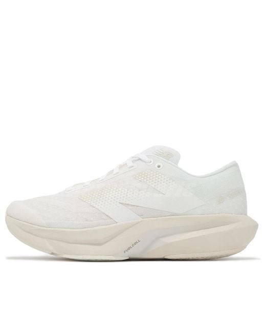 New Balance White Fuelcell Rebel V4 Running Shoe