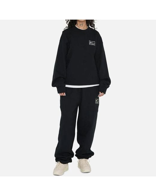 Nike Black X Stussy Washed Sweatpants for men
