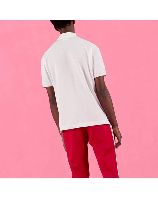 Adidas White X Gucci Cotton Piquet Polo for men