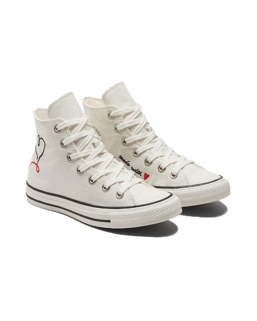 Converse White Chuck Taylor All Star High 'Made With Love for men