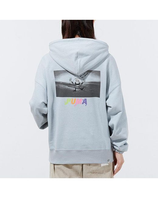 PUMA Blue Downtown Logo Hoodie