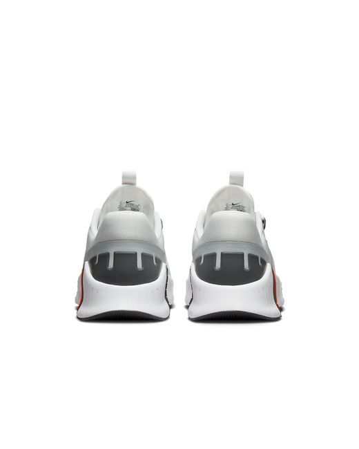 Nike White Free Metcon 5 Bright Mandarin' for men