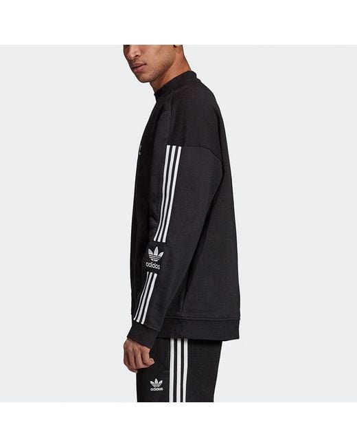 Adidas Black Originals Lock Up 3-Stripes Sweatshirt for men