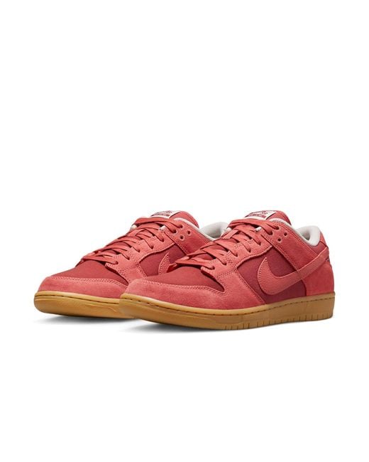 Nike Red Sb Dunk Low 'Adobe' for men